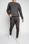 AVANT TOI Sweatshirt With Dirty Effect in Charcoal