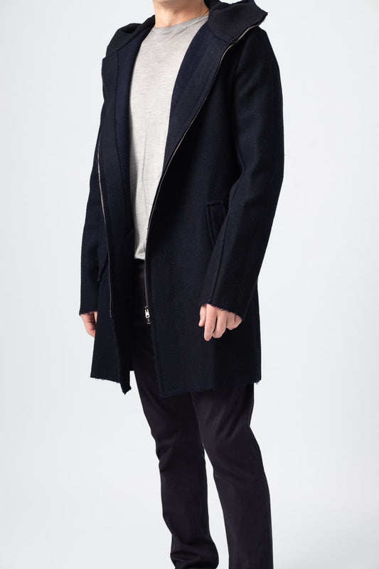 AVANT TOI Wool Coat in Navy Blue