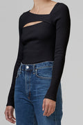 CITIZENS OF HUMANITY Iris Cut Out Top in Black