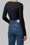 CITIZENS OF HUMANITY Iris Cut Out Top in Black