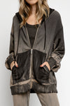 COTTON CITIZEN Brooklyn Oversized Zip Hoodie in Fossil Mix