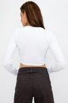 COTTON CITIZEN Capri Crop Cardigan in White