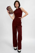COTTON CITIZEN London Relaxed Pant in Wine