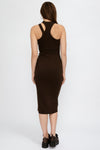 COTTON CITIZEN Verona Cut-Out Dress in Espresso