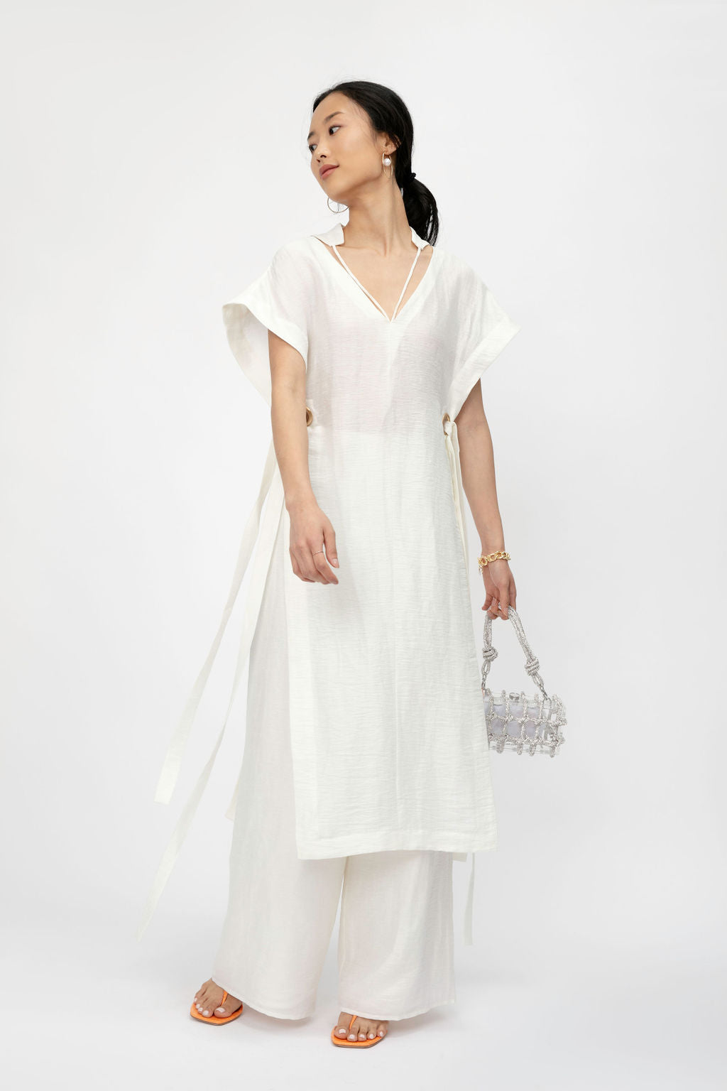 Aston Tunic Top in Off White