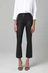 CITIZENS OF HUMANITY Demy Cropped Leather Pant in Black