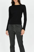 COTTON CITIZEN Verona Crewneck Shirt in Jet Black