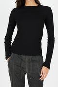 COTTON CITIZEN Verona Crewneck Shirt in Jet Black