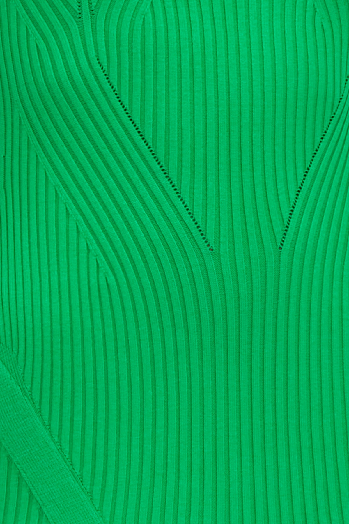 ELEONORA GOTTARDI Asymmetrical Side Slit Knit Dress in Green