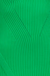 ELEONORA GOTTARDI Asymmetrical Side Slit Knit Dress in Green