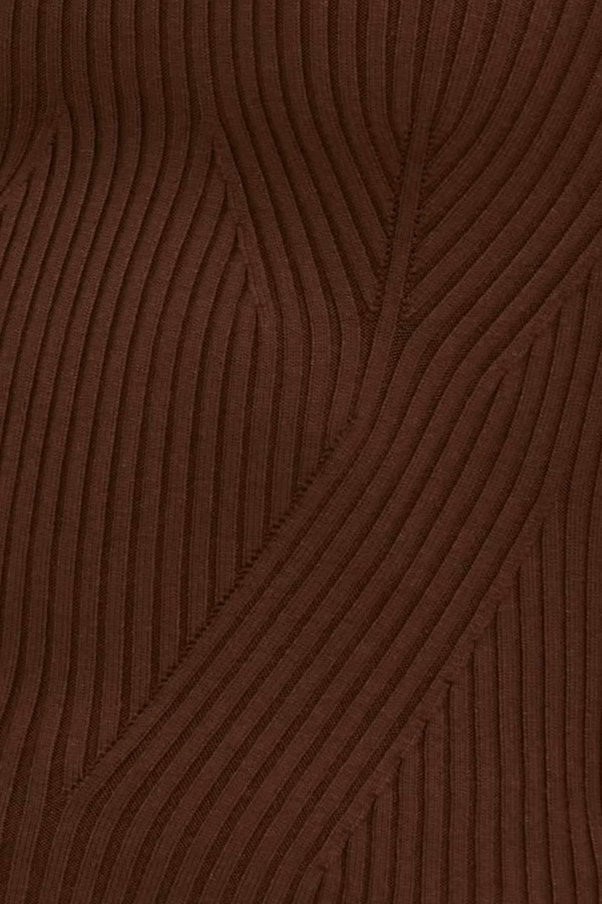 ELEONORA GOTTARDI Off The Shoulder Ribbed Top in Chocolate