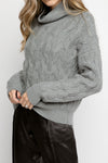 FABIANA FILIPPI Alpaca High Collar Sweater in Grey