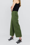 FABIANA FILIPPI Cropped Cotton Trouser Pant in Algae Green