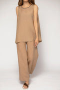 FABIANA FILIPPI Linen Tunic Top in Fieno