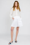 FABIANA FILIPPI Organic Cotton Mini Skirt in Bianco