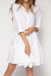 FABIANA FILIPPI Organic Cotton Shirt Dress in White