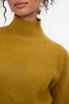 FABIANA FILIPPI Platinum and Mohair High Neck Sweater in Curry