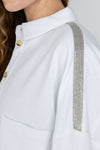 FABIANA FILIPPI Shirt-Style Sweatshirt in Bianco