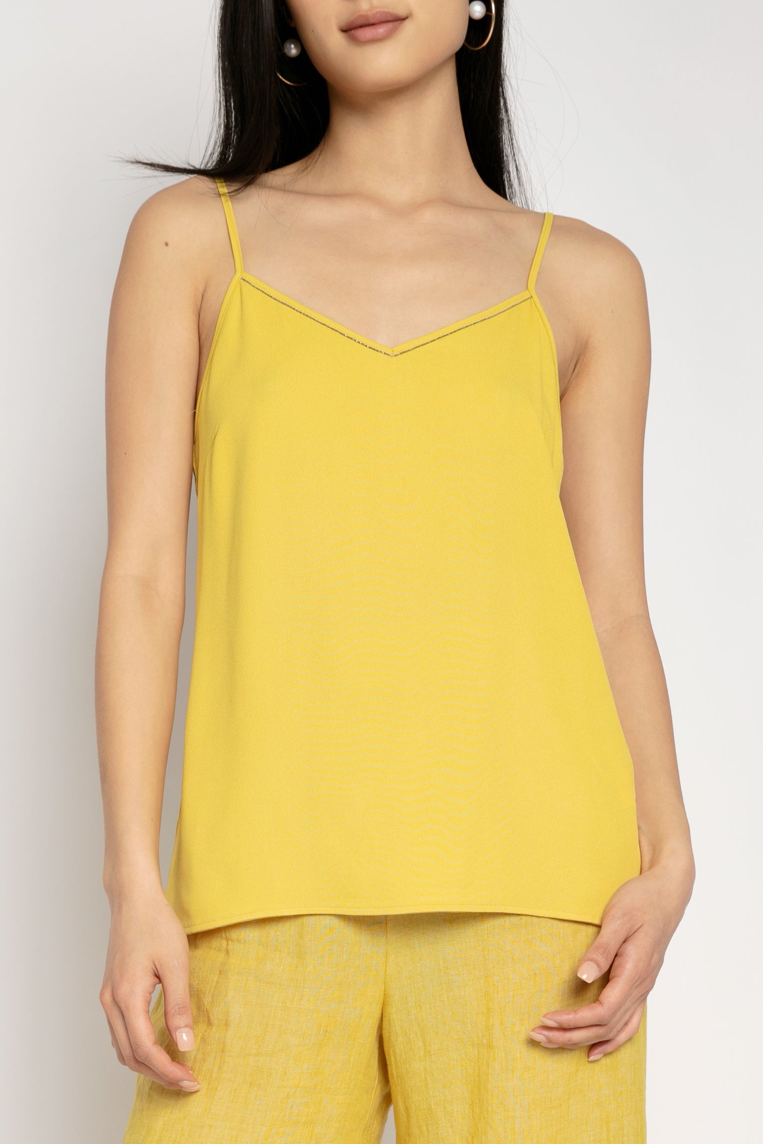 FABIANA FILIPPI Silk Camisole in Golden Yellow