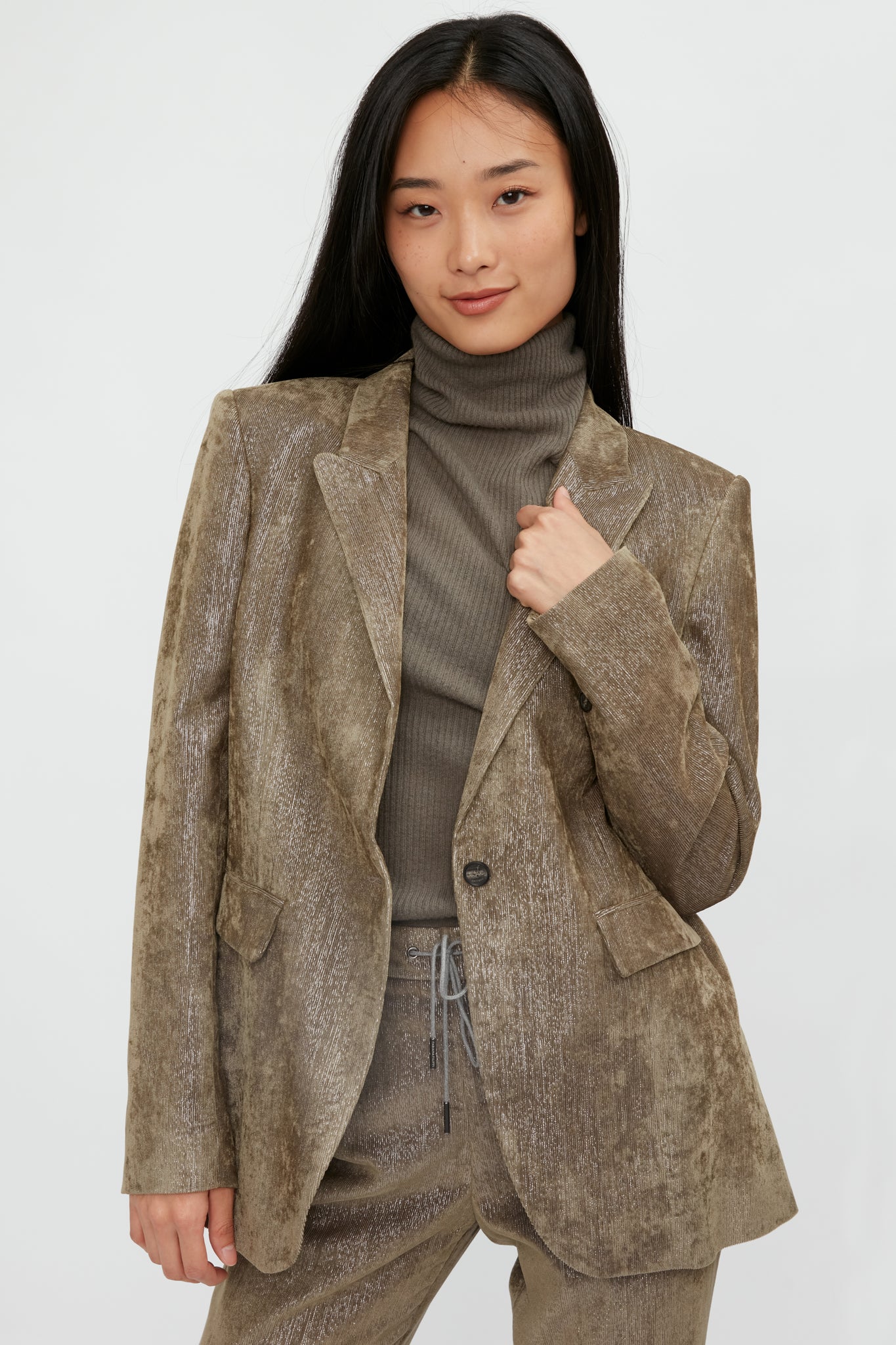 Lurex Velvet Blazer