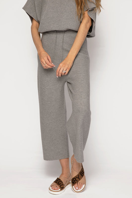 FABIANA FILIPPI Wide Leg Track Pants in Grey