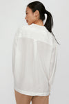 FORTE FORTE Habotai Silk Shirt in Bianco
