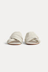 FORTE FORTE Leather Sandal Slide in Bianco