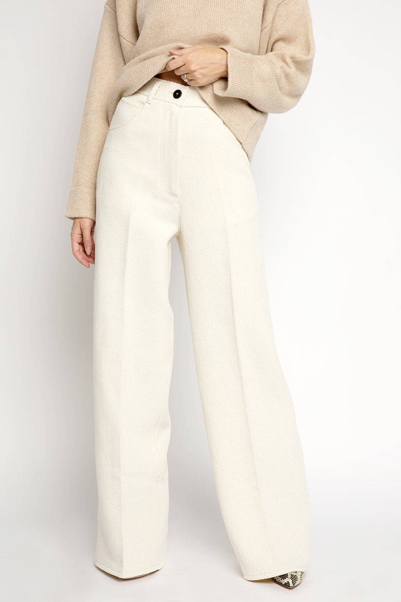 FORTE FORTE Five Pocket Pant in Candore