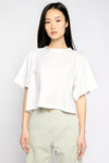 FORTE FORTE Oversized Cropped T-Shirt in Bianco