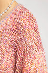 FORTE FORTE Short Crochet Cardigan in Orange Multi