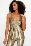 FORTE FORTE 'Encanto' Lurex Velvet Top in Sol