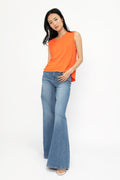 FRAME Le Palazzo Pant in Blue Fade