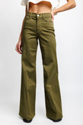 FRAME Le Palazzo Pant in Sateen Surplus
