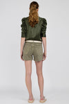 FRAME Le Super High Short Raw Edge in Stoned Moss