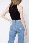 FRAME Luxe Halter Sweater in Noir