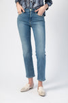 FRAME Le High Straight Jean in Sanded Seam