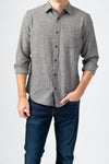 FRAME Long Sleeve Single Pocket Shirt in Noir Multi