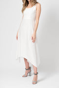 FABIANA FILIPPI Twofer Dress in White with Grey Knit