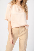 FORTE FORTE Crash Satin Top in Melone