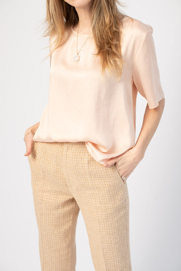 FORTE FORTE Crash Satin Top in Melone