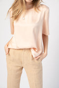 FORTE FORTE Crash Satin Top in Melone