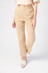 FORTE FORTE Vichy Handcrafted Cotton Linen Pant in Rosa