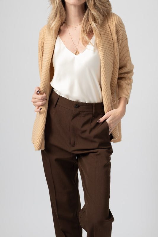 FORTE FORTE Wool Cashmere Oversized Cardigan in Vaniglia