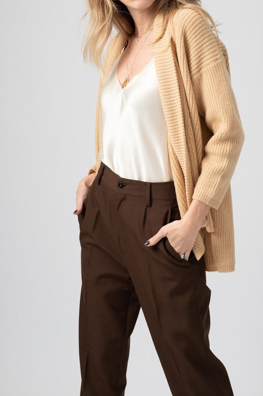 FORTE FORTE Wool Cashmere Oversized Cardigan in Vaniglia
