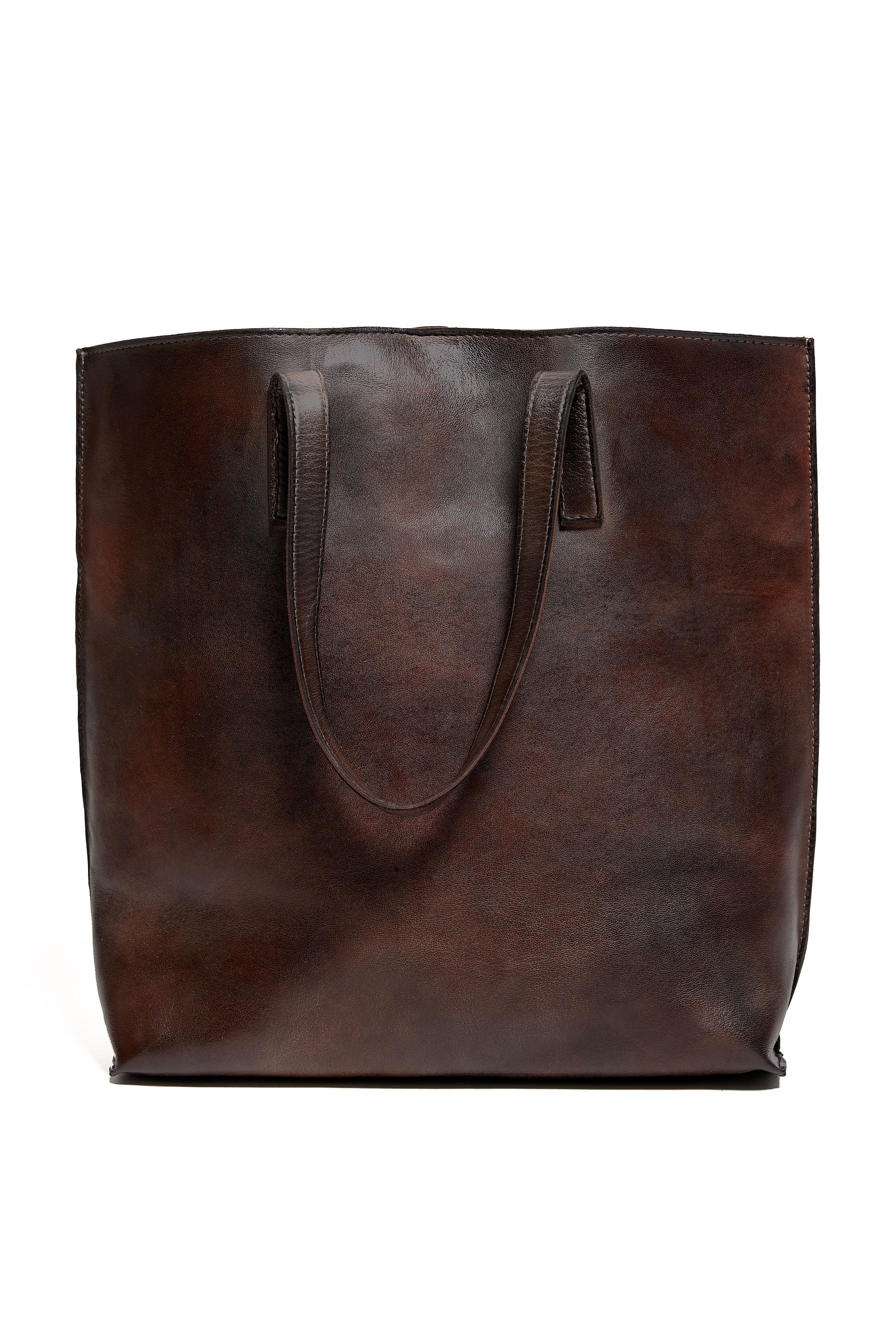 Leather Tote Bag in Moro Rust