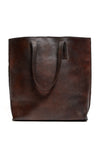 GIORGIO BRATO Leather Tote Bag in Moro Rust