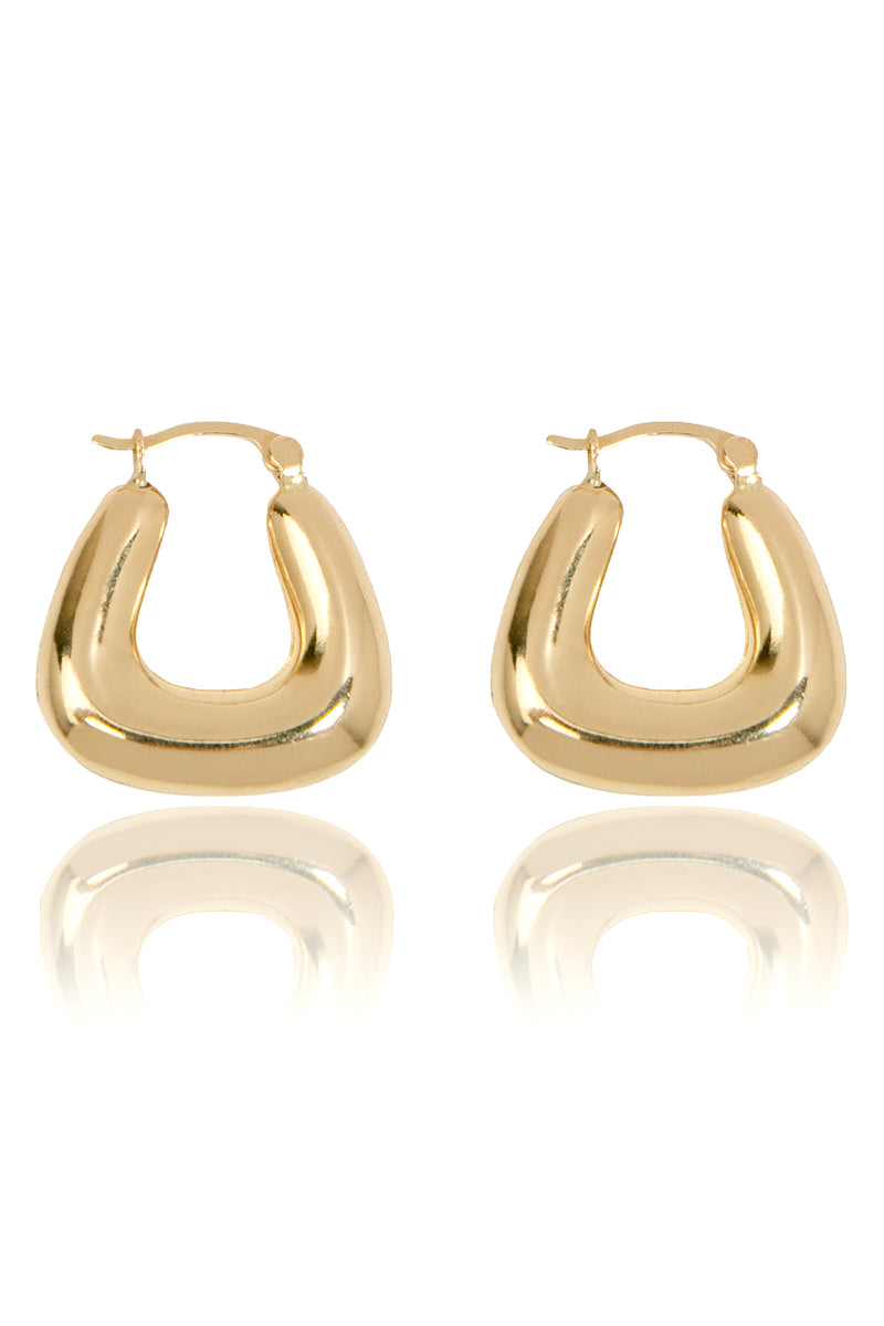 14k Gold Tubular Hoops