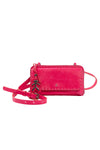 HENRY BEGUELIN Ocean Pocket Leather Clutch in Old Iron Fuxia