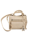HENRY BEGUELIN Shopping Pocket Leather Bag in Old Iron Beige