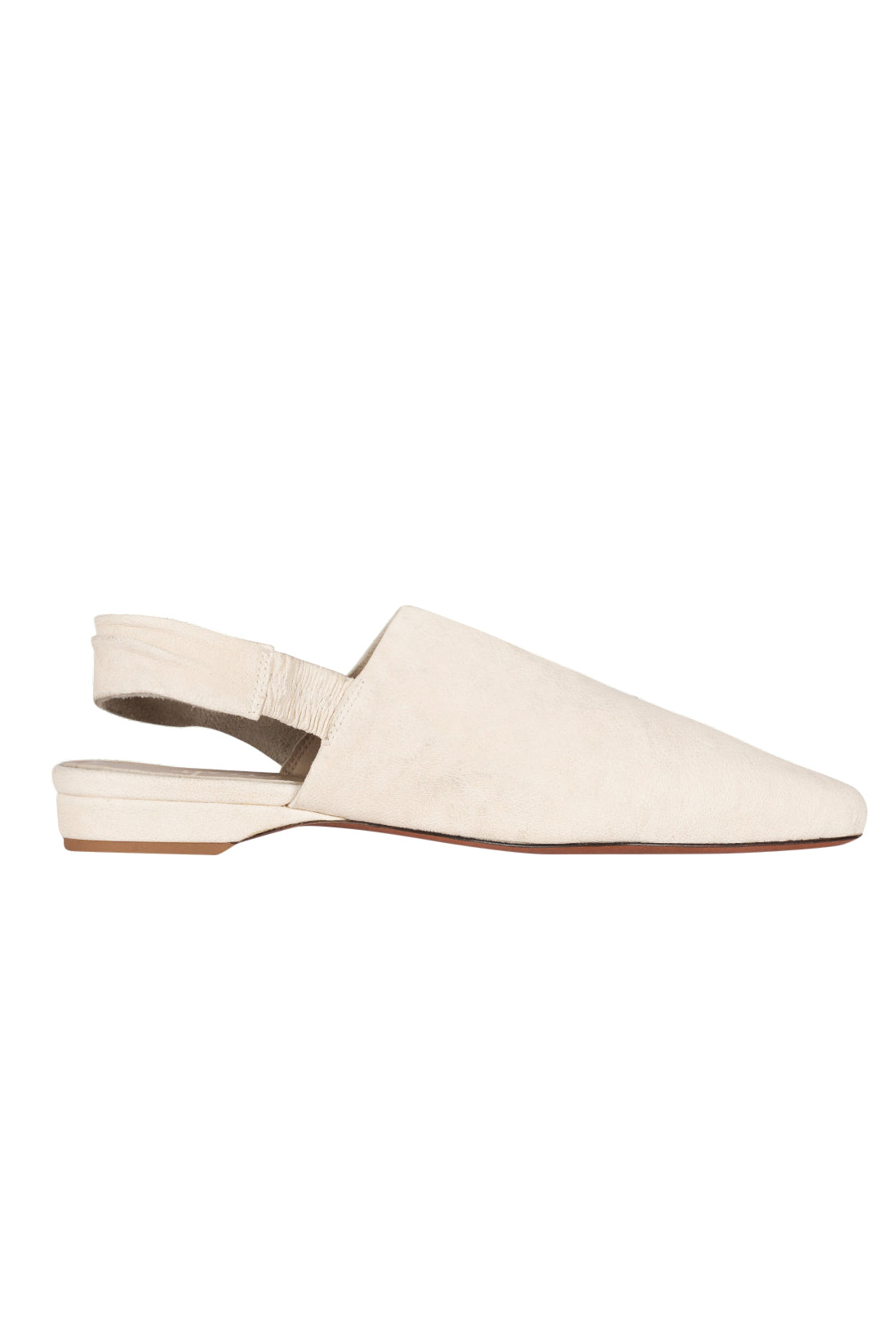 Slingback Leather Mule in Grattato Gesso